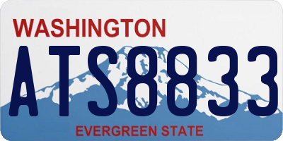 WA license plate ATS8833