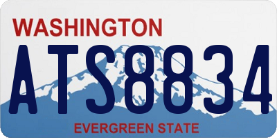 WA license plate ATS8834