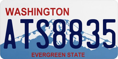WA license plate ATS8835