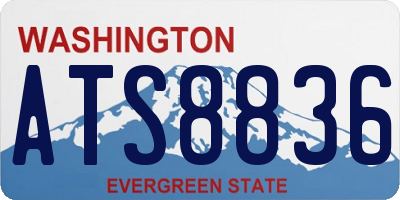 WA license plate ATS8836