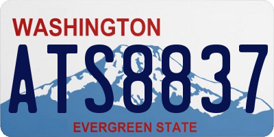 WA license plate ATS8837