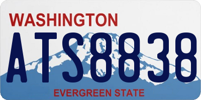WA license plate ATS8838