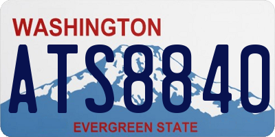 WA license plate ATS8840