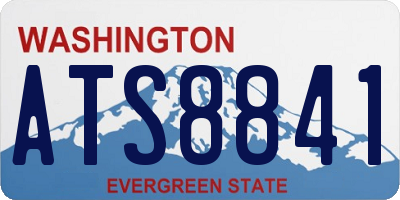 WA license plate ATS8841
