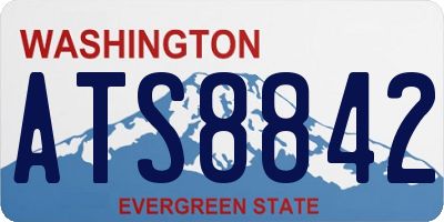 WA license plate ATS8842