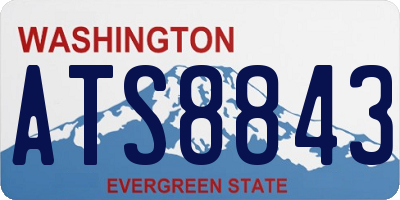 WA license plate ATS8843