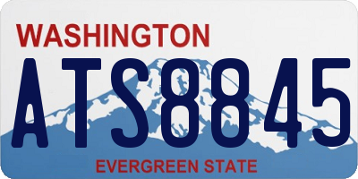 WA license plate ATS8845