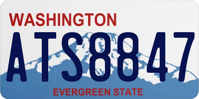 WA license plate ATS8847