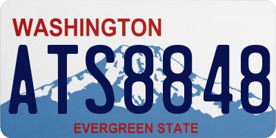WA license plate ATS8848