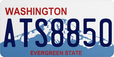 WA license plate ATS8850