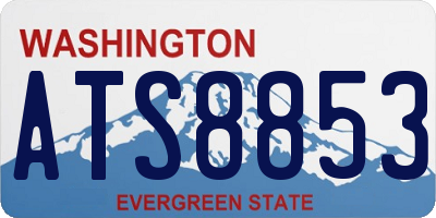 WA license plate ATS8853