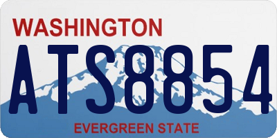 WA license plate ATS8854