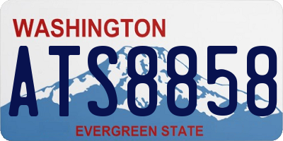 WA license plate ATS8858