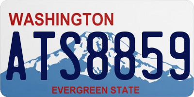 WA license plate ATS8859