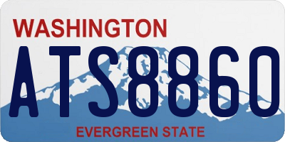 WA license plate ATS8860