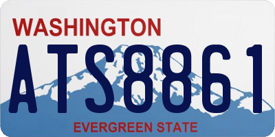 WA license plate ATS8861
