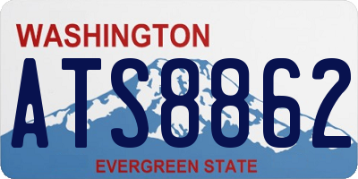 WA license plate ATS8862