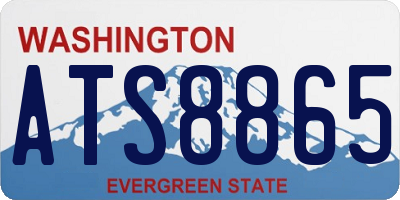 WA license plate ATS8865