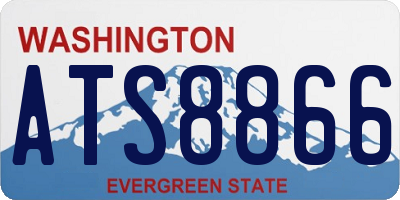 WA license plate ATS8866