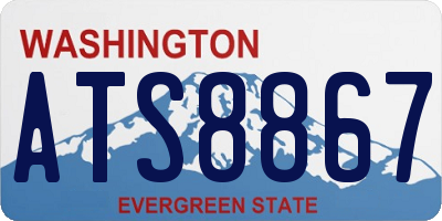 WA license plate ATS8867