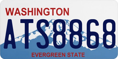 WA license plate ATS8868