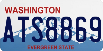 WA license plate ATS8869