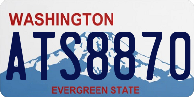 WA license plate ATS8870