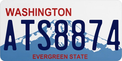 WA license plate ATS8874