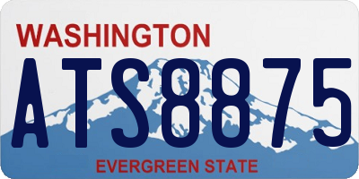 WA license plate ATS8875