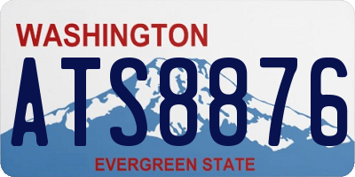 WA license plate ATS8876