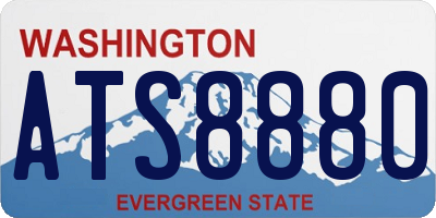 WA license plate ATS8880