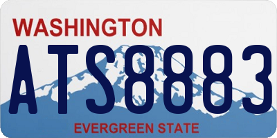 WA license plate ATS8883