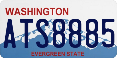 WA license plate ATS8885