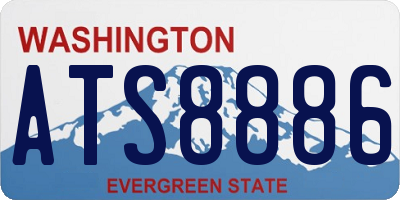 WA license plate ATS8886