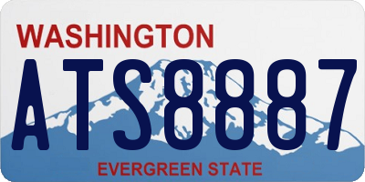 WA license plate ATS8887