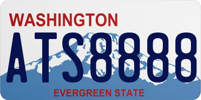 WA license plate ATS8888