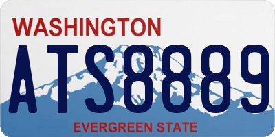 WA license plate ATS8889