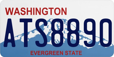 WA license plate ATS8890
