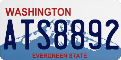 WA license plate ATS8892