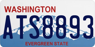 WA license plate ATS8893
