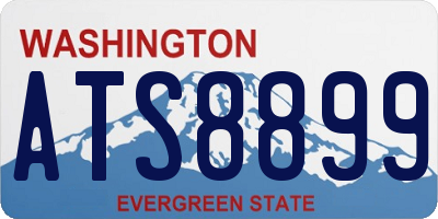 WA license plate ATS8899