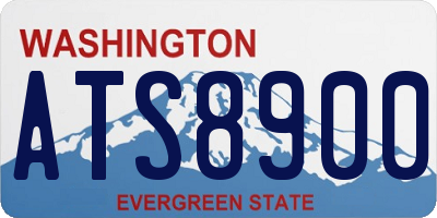 WA license plate ATS8900