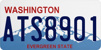 WA license plate ATS8901