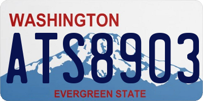 WA license plate ATS8903