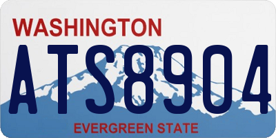 WA license plate ATS8904