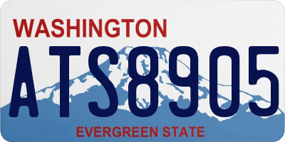 WA license plate ATS8905