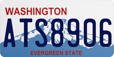 WA license plate ATS8906