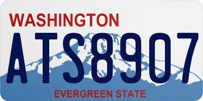 WA license plate ATS8907
