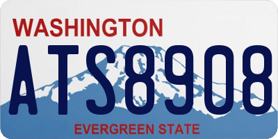 WA license plate ATS8908