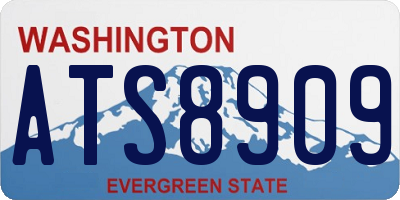 WA license plate ATS8909